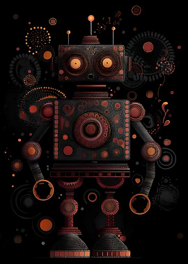 Steampunk Robot with Intricate Details