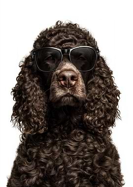 Cool American Water Spaniel with Sunglasses