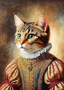 Regal Cat Portrait