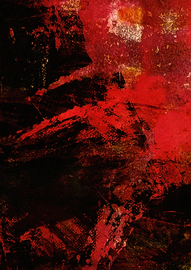 Abstract Red and Black Painting