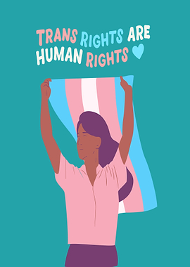 Trans Rights Are Human Rights Poster