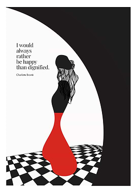 Happy vs. Dignified Illustration