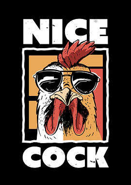 Cool Rooster with Sunglasses