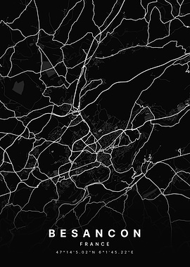 Besancon, France Map
