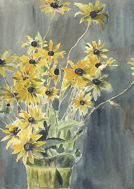 Vase with Blackeyed Susans