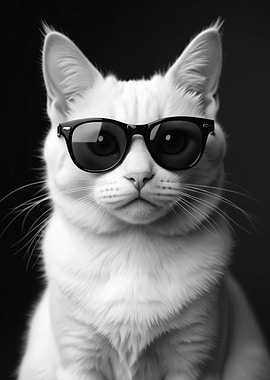 Cool Cat with Sunglasses