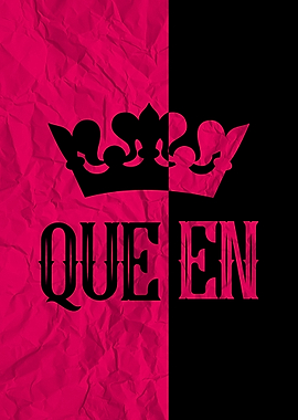 Queen Crown Pink and Black