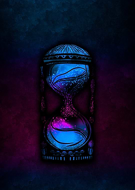 Hourglass with Galaxy Fill