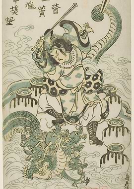 Susano-o no Mikoto Killing the Eight-headed Dragon