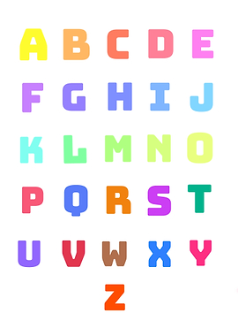 Colorful Alphabet Letters