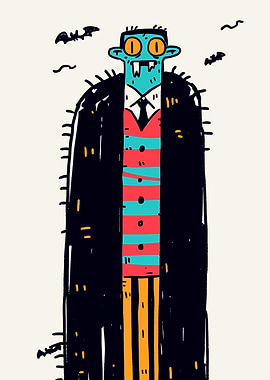 Cartoon Vampire Character Illustration