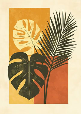 Abstract Tropical Leaves Matisse