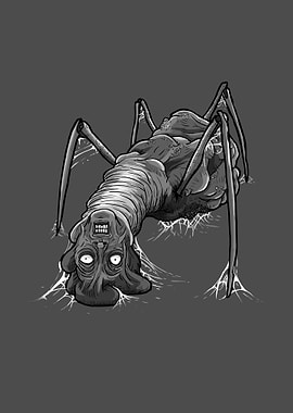 Creepy Spider Monster Illustration