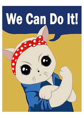 We Can Do It! Cat Parody
