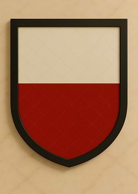 Poland Flag Shield - Marble look