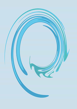 Abstract Dynamic Blue Swirl