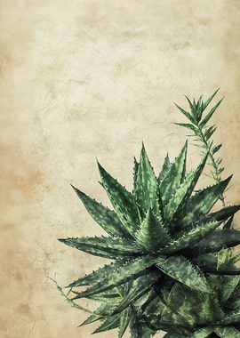 Aloe Vera Plant | Rustic Botanical Decor