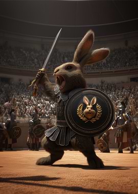Rabbit Gladiator in Arena