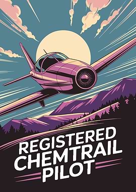 Registered Chemtrail Pilot Airplane Art