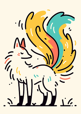 Nine-tailed Fox Illustration