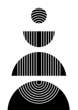 Black and White Geometric Abstraction