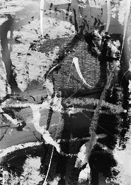 Abstract Black and White Painting