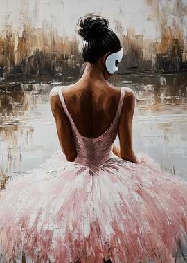 Ballerina in Pink Tutu Painting