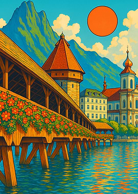 Chapel Bridge, Lucerne, Switzerland