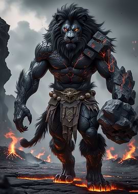Dark Lion Celtic Warrior