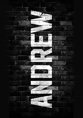 Andrew Name on Brick Wall