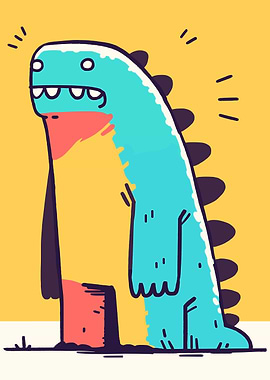 Cartoon Dinosaur Illustration