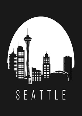 Seattle Skyline Silhouette