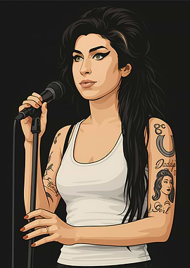 Amy Winehouse Portrait Illustration