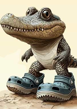 Alligator in Crocs