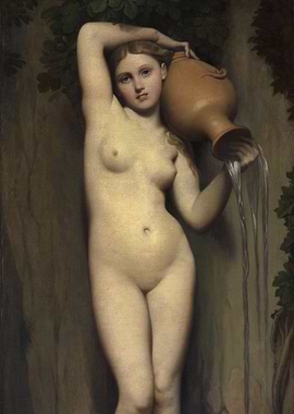 Nude Woman with Pitcher Painting