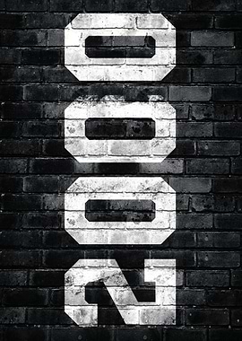 2021 White Numbers on Brick Wall