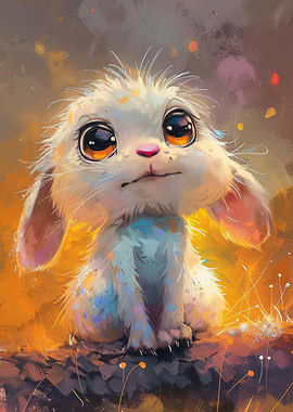 Cute Bunny with Big Eyes