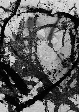 Abstract Black and White Ink Drawing