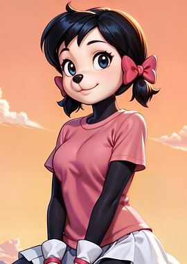 Cute Cartoon Lupini Pink Bows