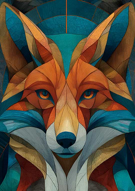 Geometric Fox Portrait