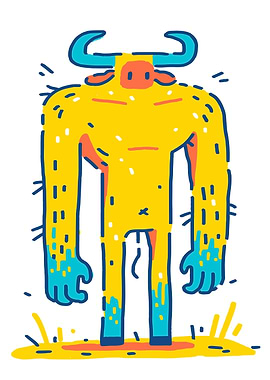 Cartoon Minotaur Illustration