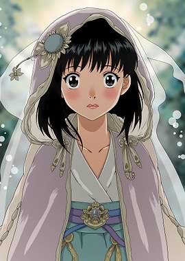 Anime Girl in Traditional Dress