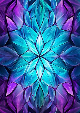 Abstract Crystal Flower Pattern
