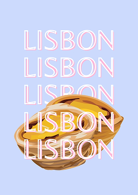 Pastel de Nata Lisbon Illustration Travel Art