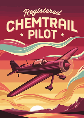 Registered Chemtrail Pilot Airplane Art