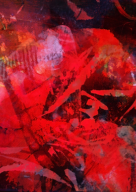 Abstract Red and Black Painting