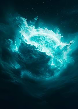 Teal Nebula Explosion