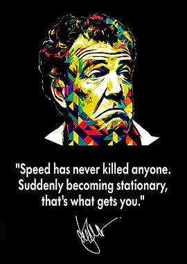 Jeremy Clarkson Colorful Portrait with Quote