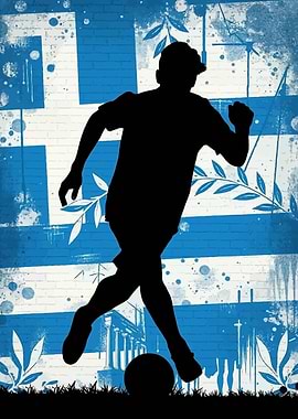 Greek Football Player Silhouette