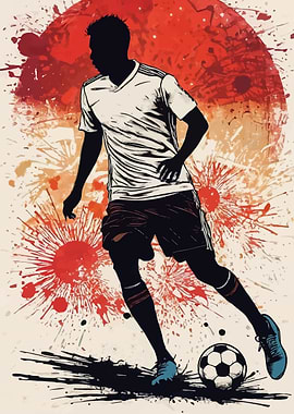 Dynamic Soccer Player Illustration